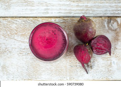 Fresh Beet Juice In A Glass