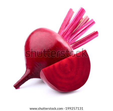 Fresh beet with slice