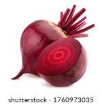 Fresh beetroot isolated on white background with clipping path