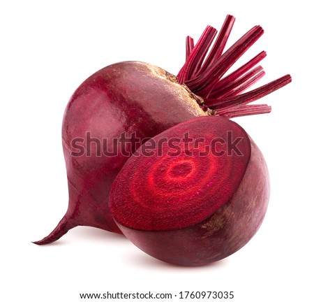 Fresh beetroot isolated on white background with clipping path