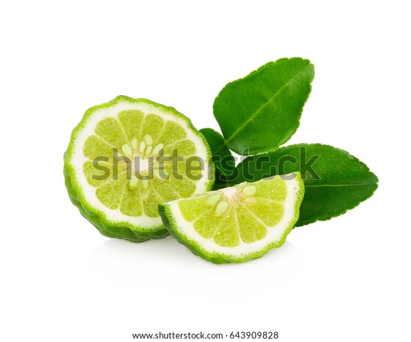 Fresh Bergamot Fruit Leaf Isolated On Stock Photo Edit Now 643909828