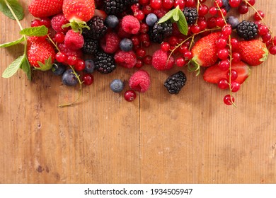 Fresh Berries Fruits And Leaf