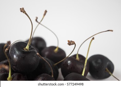 Fresh black cherry. Selective focus.