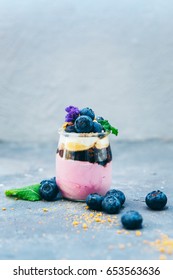 Fresh Black Forest Cherry Dessert In A Glass