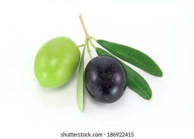 Fresh Black Green Olives Isolated On Stock Photo 186922415 | Shutterstock