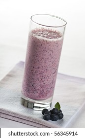 Fresh Blue Berry Smoothie Close Up Shoot