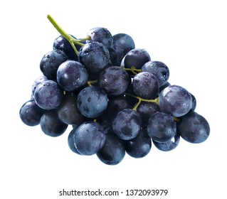 fresh blue grapes isolated