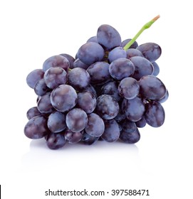 Fresh Blue Grapes Isolated On A White Background