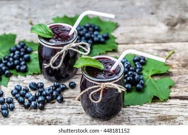 Fresh Blueberry Drink, Summer Smoothie With Vitamin Mixed From Bilberry