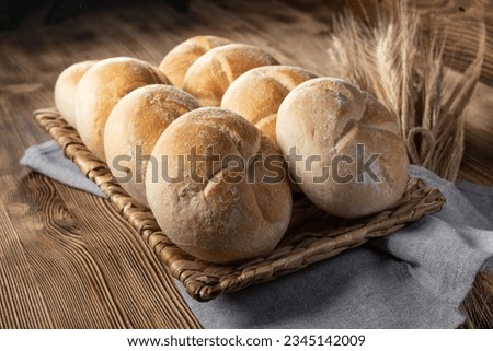 Fresh bread for breakfast. Selective focus.