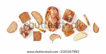 Similar – Image, Stock Photo Healthy rye bread slices