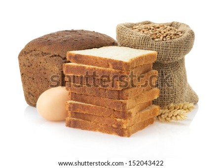 Similar – Image, Stock Photo Bread buns in a basket hanging on a blue wall