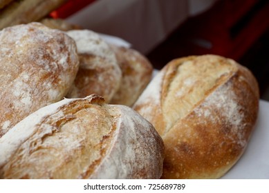  Fresh Bread Loafs Closeup