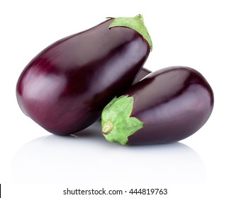 Fresh Brinjal Isolated On A White Background