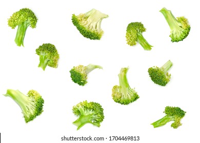 Fresh Broccoli Isolated On White Background 