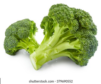 Fresh broccoli isolated on white background - Shutterstock ID 379690552