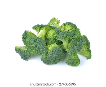 Fresh Broccoli On White Background