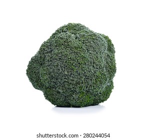 Fresh Broccoli On White Background