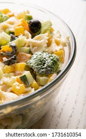 Fresh Broccoli Salad For Summer Potluck - Family Favorite With Olives, Yellow Peppers, Cucumber