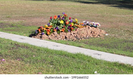 Fresh Burial Plot In A Grave Yard