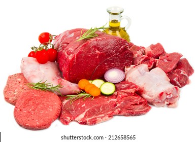 Fresh Butcher Cut Meat Assortment Garnished 