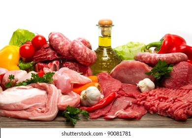 Fresh Butcher Cut Meat Assortment Garnished