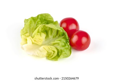 Fresh Butter Lettuce, Isolated On White Background