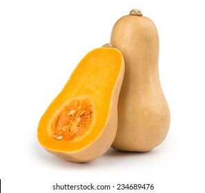 Fresh butternut squash isolated on a white background - Shutterstock ID 234689476