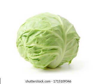 Fresh cabbage isolated on white background.