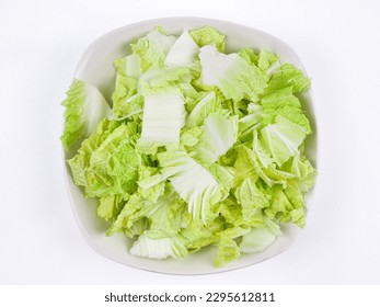 Fresh cabbage isolated on white - Shutterstock ID 2295612811
