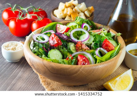 Similar – Image, Stock Photo Fresh Salad Vegetable