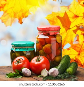 Fresh And Canned Vegetables With Herbs