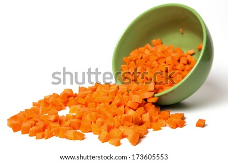 Image, Stock Photo Carrots from small organic farm. Kid farmer hold carrots