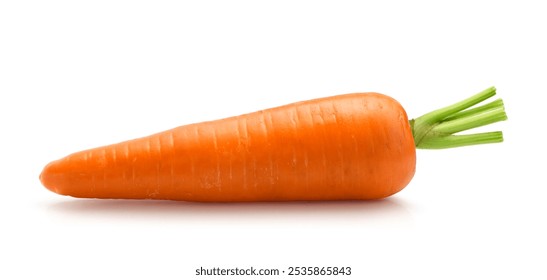 Fresh Carrot isolated on white background. Clipping path.