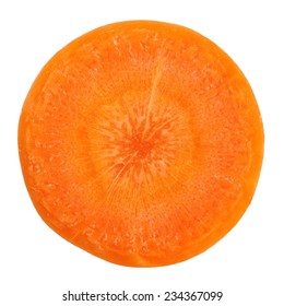 Fresh Carrot Slice On A White Background  