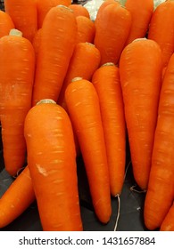 Fresh carrot in the supermarket