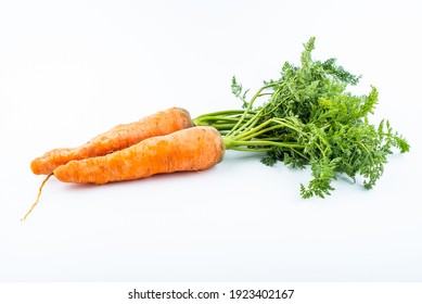 Fresh Carrots On White Background