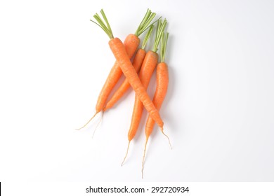 Fresh Carrots On White Background