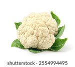 Fresh cauliflower isolated on white background. Clipping path.