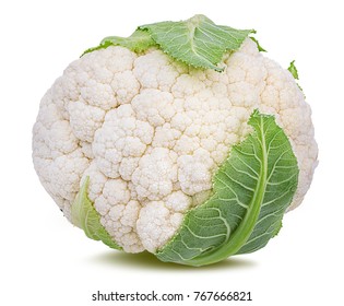 Fresh cauliflower isolated on white background with clipping path - Shutterstock ID 767666821