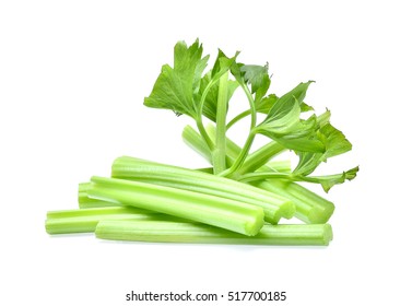 Fresh Celery On White Background