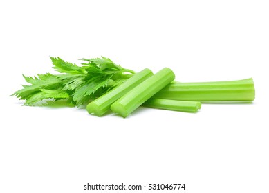 Fresh Celery On White Background