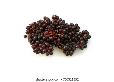 Fresh Champange Grapes On White Background 