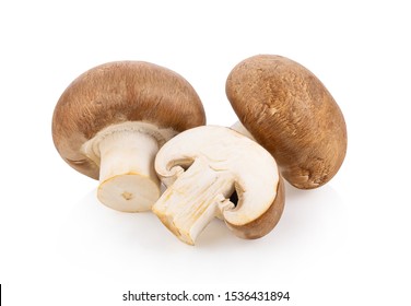 Fresh Champignon Mushrooms Isolated On White Stock Photo 1536431894 ...