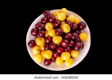 Fresh cherry background. Macro detail, isolated cherryes. Food background - Powered by Shutterstock