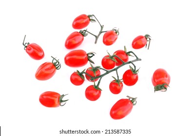 Fresh Cherry Tomato Isolated On White Background