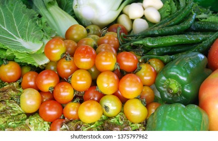 Fresh cherry tomato and vegetable - Shutterstock ID 1375797962