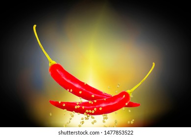 Fresh Chilli Designer Floating Object Tone Stock Photo 1477853522 ...
