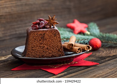 Fresh Chocolate Cake For Christmas