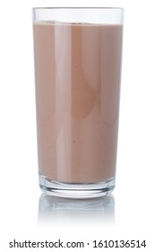 Fresh Chocolate Milk Shake Milkshake Glass Isolated On A White Background